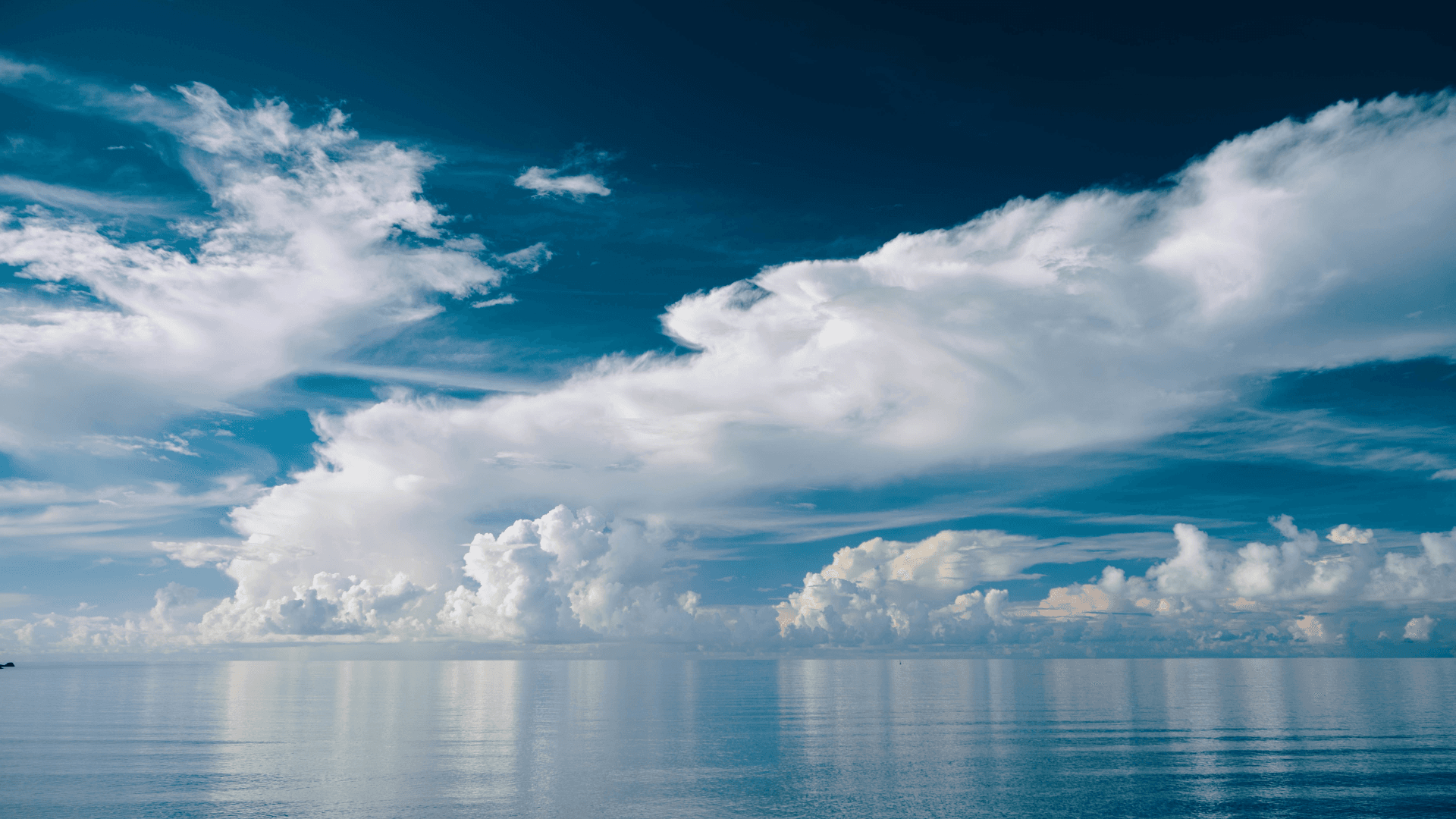 Open sky and calm water